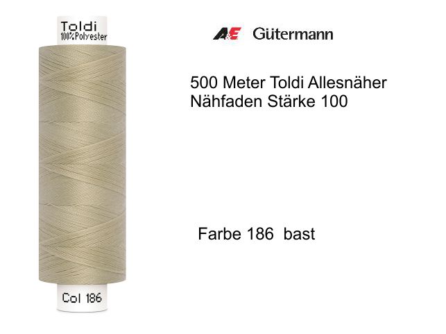 Gütermann Toldi Allesnähergarn 500 m Farbe 186 bast