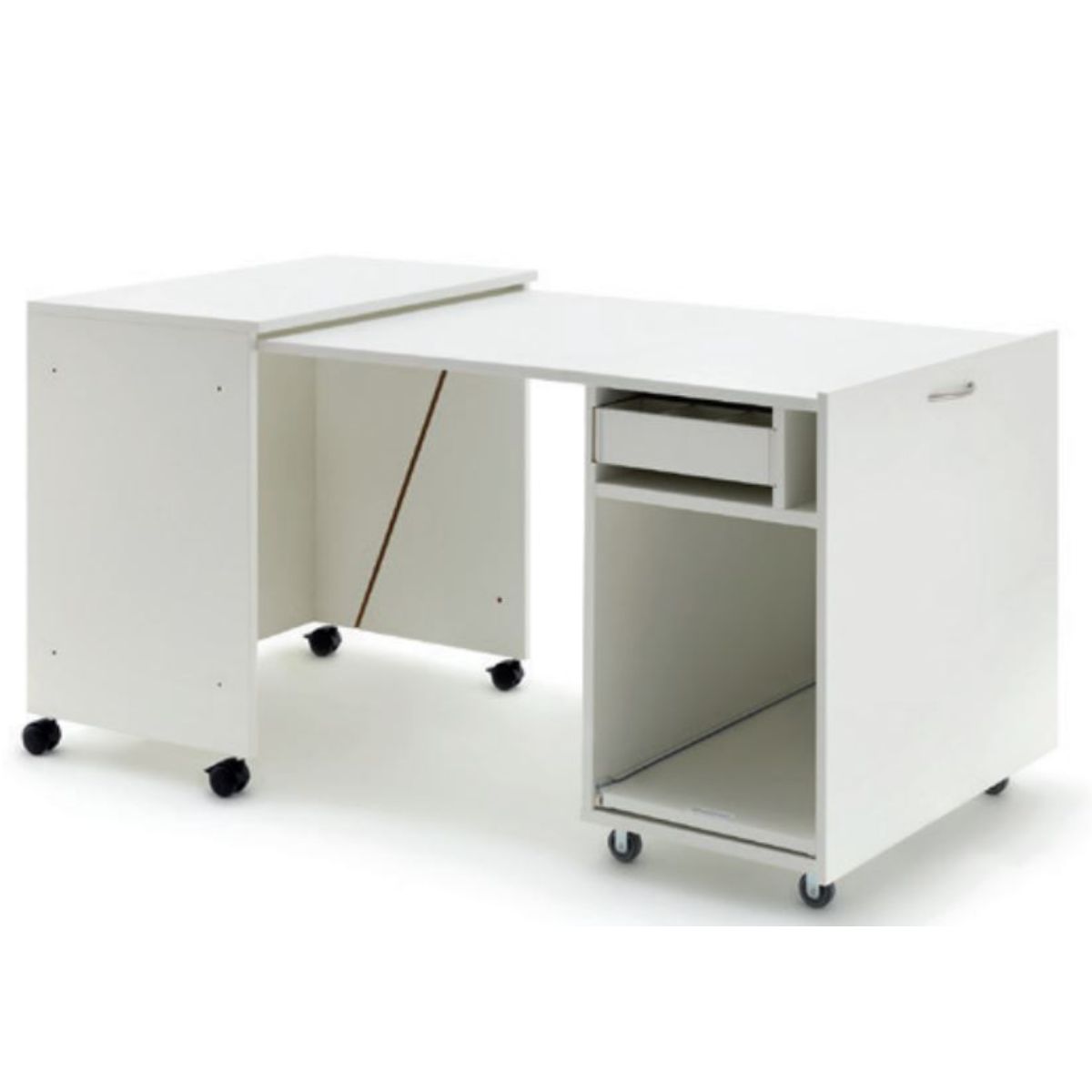 RMF Möbel mit 90° Auszugsystem BASE Duo XL rechts in Kristallweiß Farbe 80