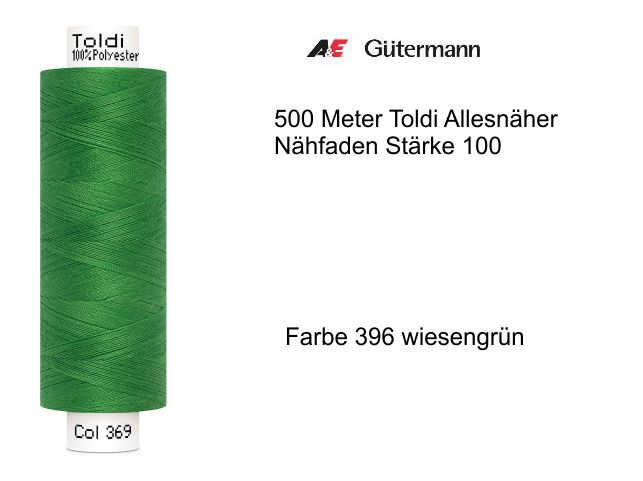 Gütermann Toldi Allesnähergarn 500 m Farbe 396 wiesengrün