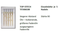 Organ Nähmaschinennadeln 130N Titanium Stärke...