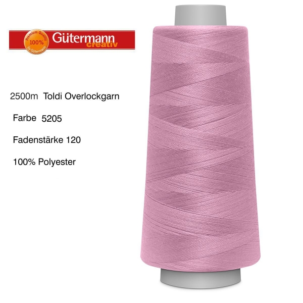 Overlockgarn Toldilock 2500 m von Gütermann Farbe 5205